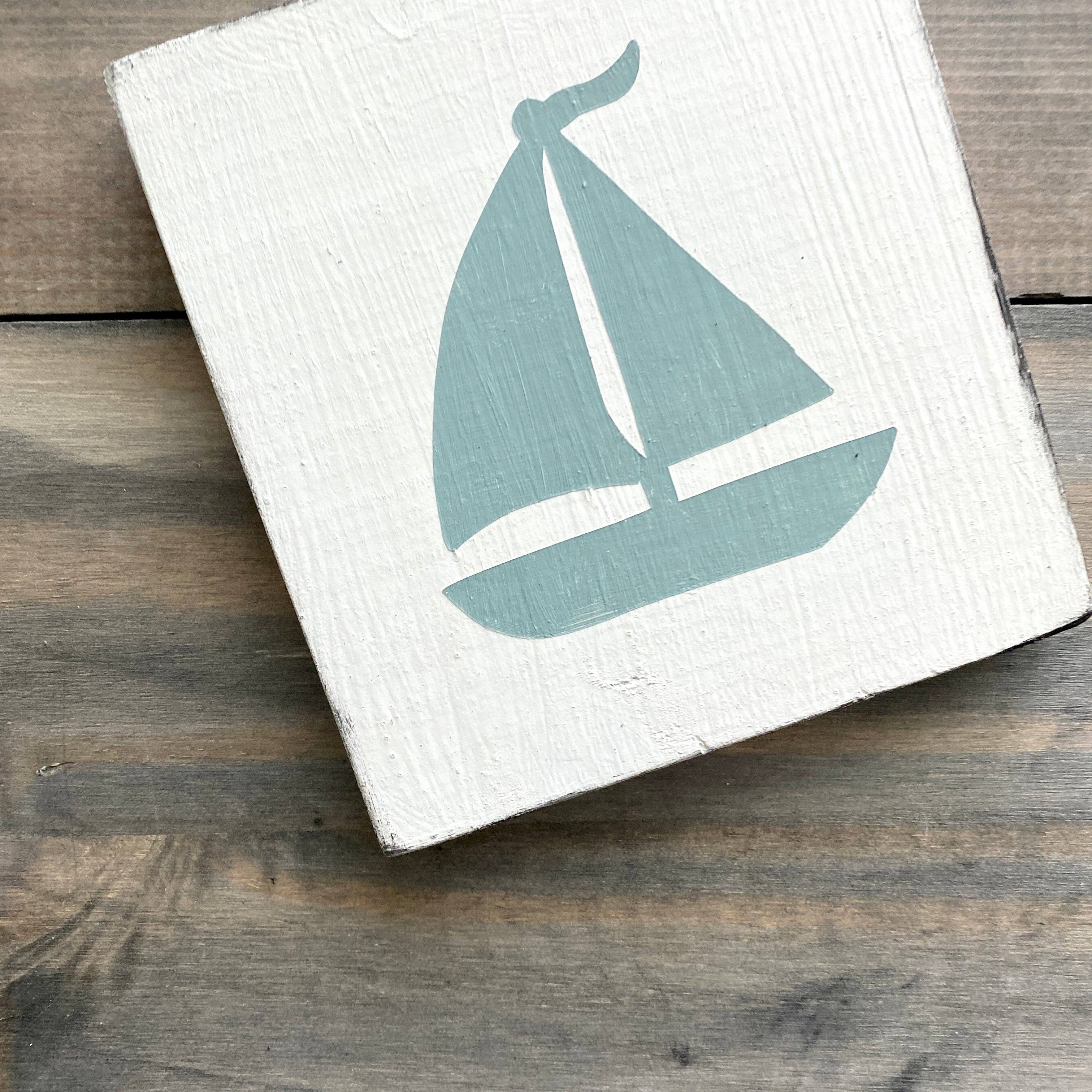 Anchored Soul Designs – Großhandel Schilder – Segelboot-Schild, nautisches Stranddekor, Küstendesign, See6