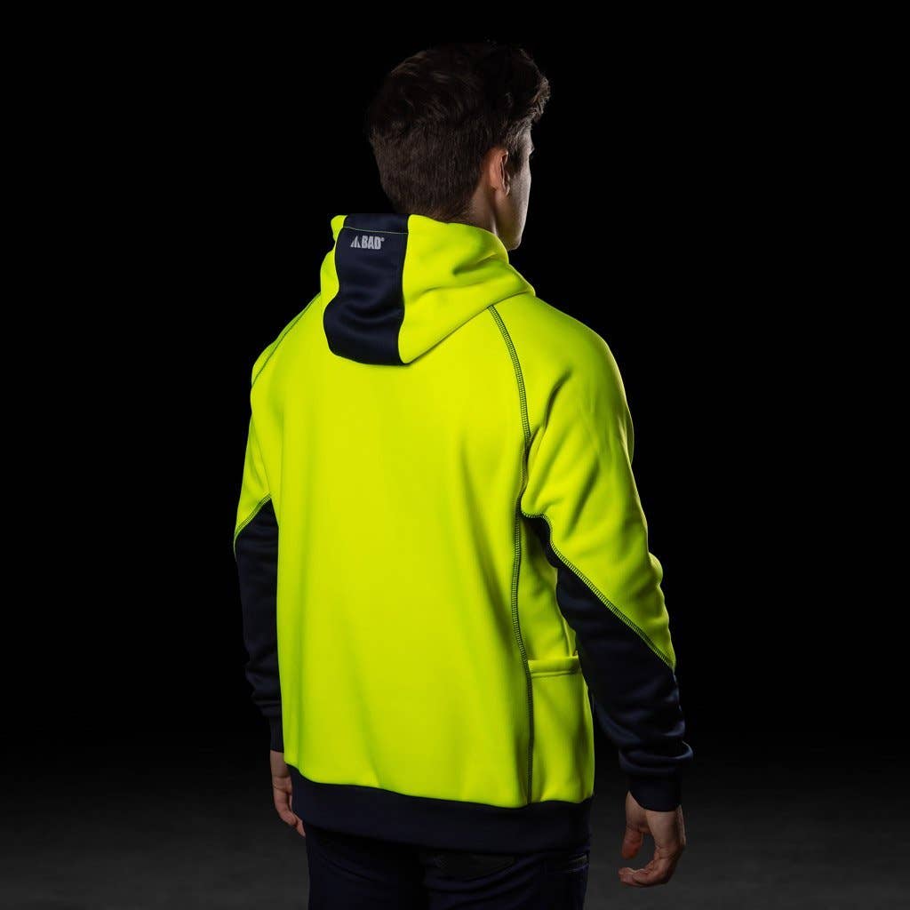 BAD WORKWEAR - Wholesale Hoodie - Men's - BAD WATERPROOF RAIN-DEFEND™ HI-VIS FLEECE HOODIE15