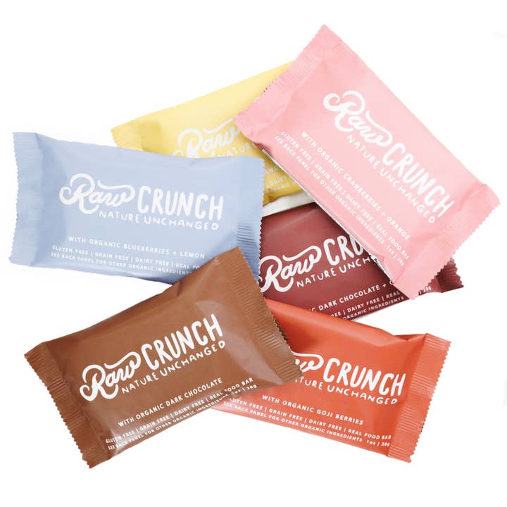 Raw Crunch® - Wholesale Snack Bar - Raw Crunch® - Organic Mixed Box - 12 bars