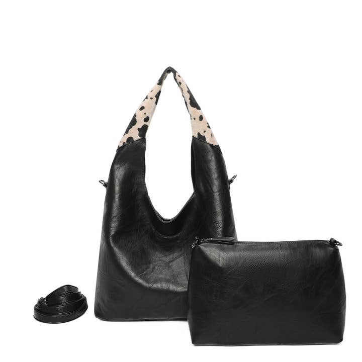 INES DELAURE - Wholesale Shoulder Bag - Women's - Bi-material totes (Copy)3