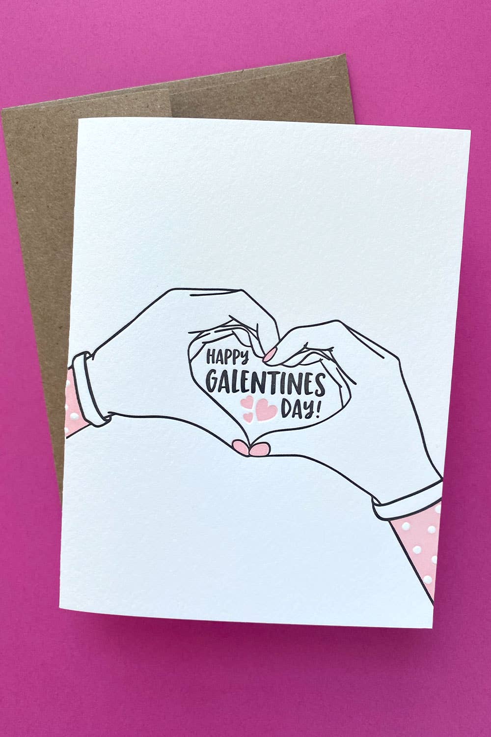 Stack Paper Press - Wholesale Valentine's Day Card - Happy Galentines Day Letterpress Card1