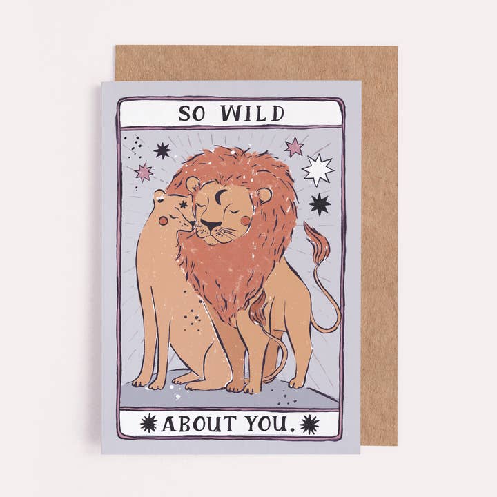Sister Paper Co. – Großhandel Liebeskarte – Wild About You-Karte | Tarot-Liebeskarte | Jubiläumskarten