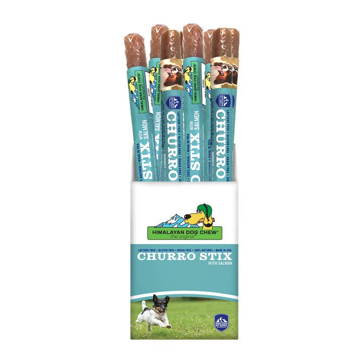 Himalayan Pet Supply - Wholesale Pet Treats - Dog - Himalayan Dog Chew Churro 10" Salmon1