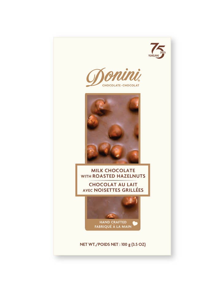 Donini Milk Chocolate with Roasted Hazelnuts for wholesale by Saxon/Donini Chocolates