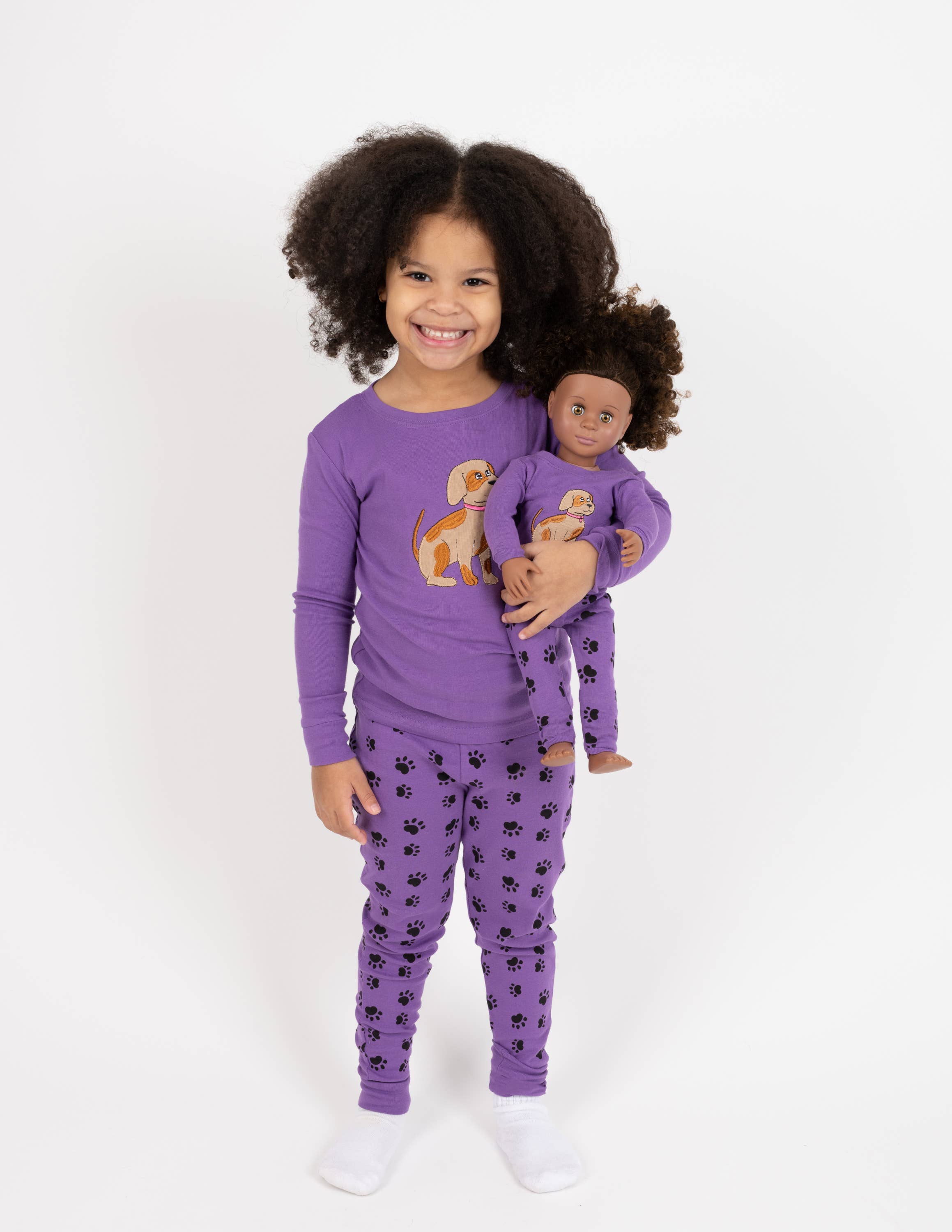 Leveret Pajamas - Wholesale Sleepwear Set - Kids - Kids Girl & Doll Cotton Pajamas12
