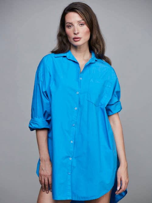 SixtyDays - Vendita all'ingrosso Camicia button down - Donna - Camicia boyfriend oversize in cotone - 40 colori2