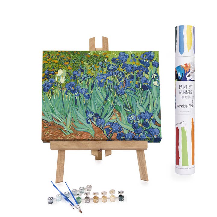 Winnie's Picks - Wholesale DIY Craft Kit - Irises, by Vincent van Gogh - Self-care Paint by Numbers kit