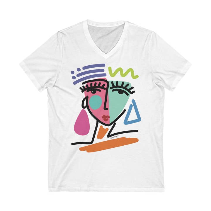 Quinn ART Shirt Graphic Tee Original Art for wholesale by THERESA DELGADO