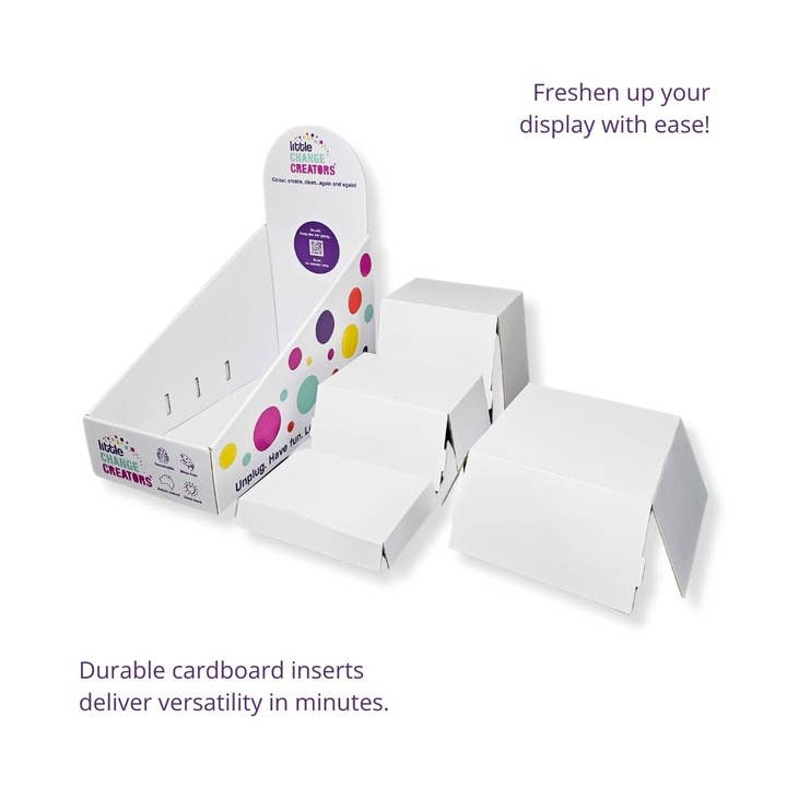Little Change Creators - Wholesale Retailer display – Paper & novelty - Multi-Fit Display Box for Re-FUN-able™ Colouring Sets1