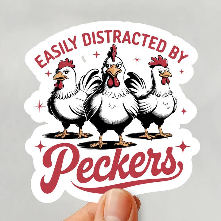 Leicht abgelenkt von Spechten Aufkleber Sticker für den Großhandel von Happy Mail Wholesale