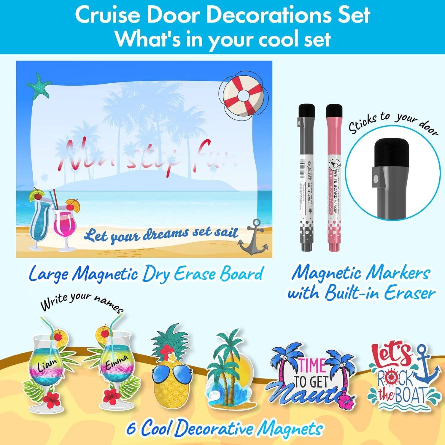 First Choice Buying – wholesale Magnet – Crazy Cruise Door Decorations Magnetic 10-Piece Set1