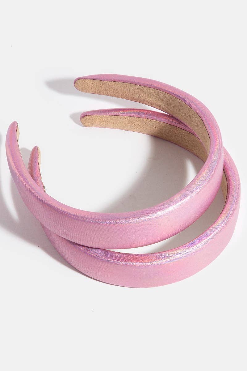2Pc Satin Pink Head Band Set for wholesale on Faire