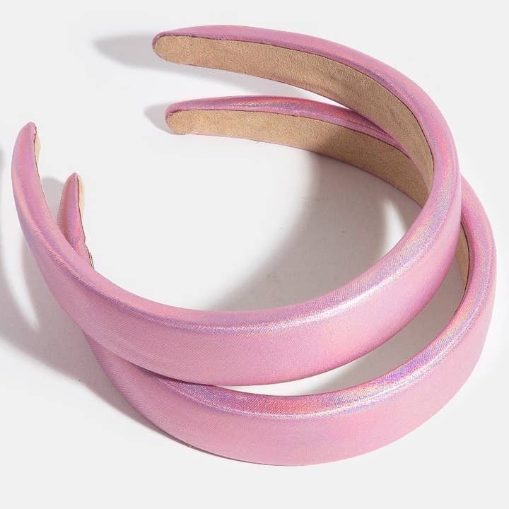2Pc Satin Pink Head Band Set for wholesale on Faire0
