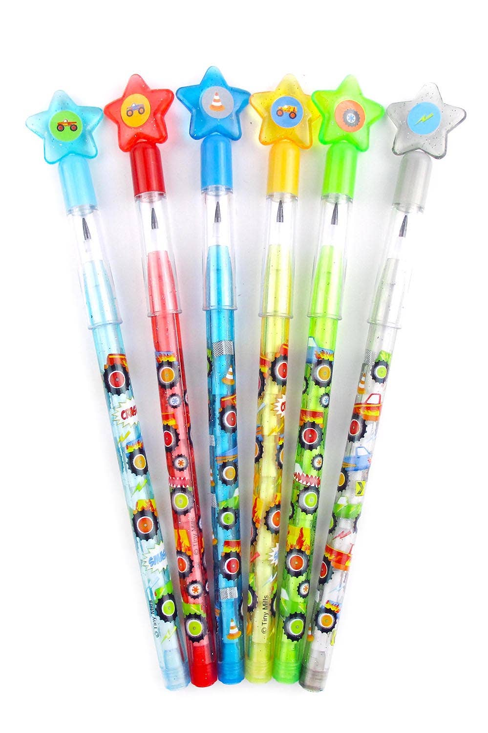 Tiny Mills - Wholesale Potlood - 6 stuks Monster Truck Multi-Point Potloden3