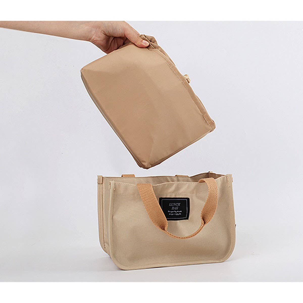 ACCITY - Wholesale Lunch Bag/Box - CASUAL PICNIC INSULATED DOUBLE LAYER BENTO BAG_CWAB18244