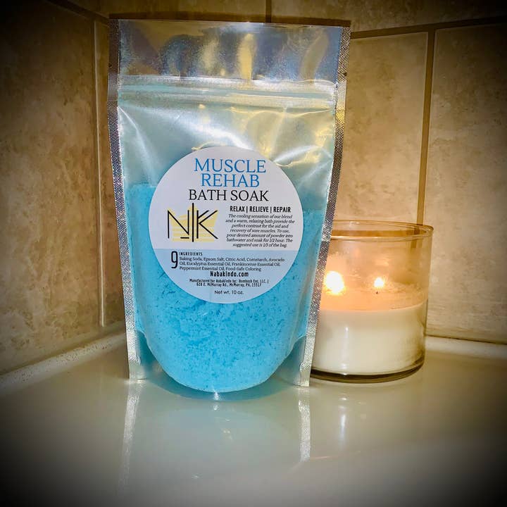 MUSCLE REHAB BATH SOAK for wholesale by Nabakindo All-Natural Skincare
