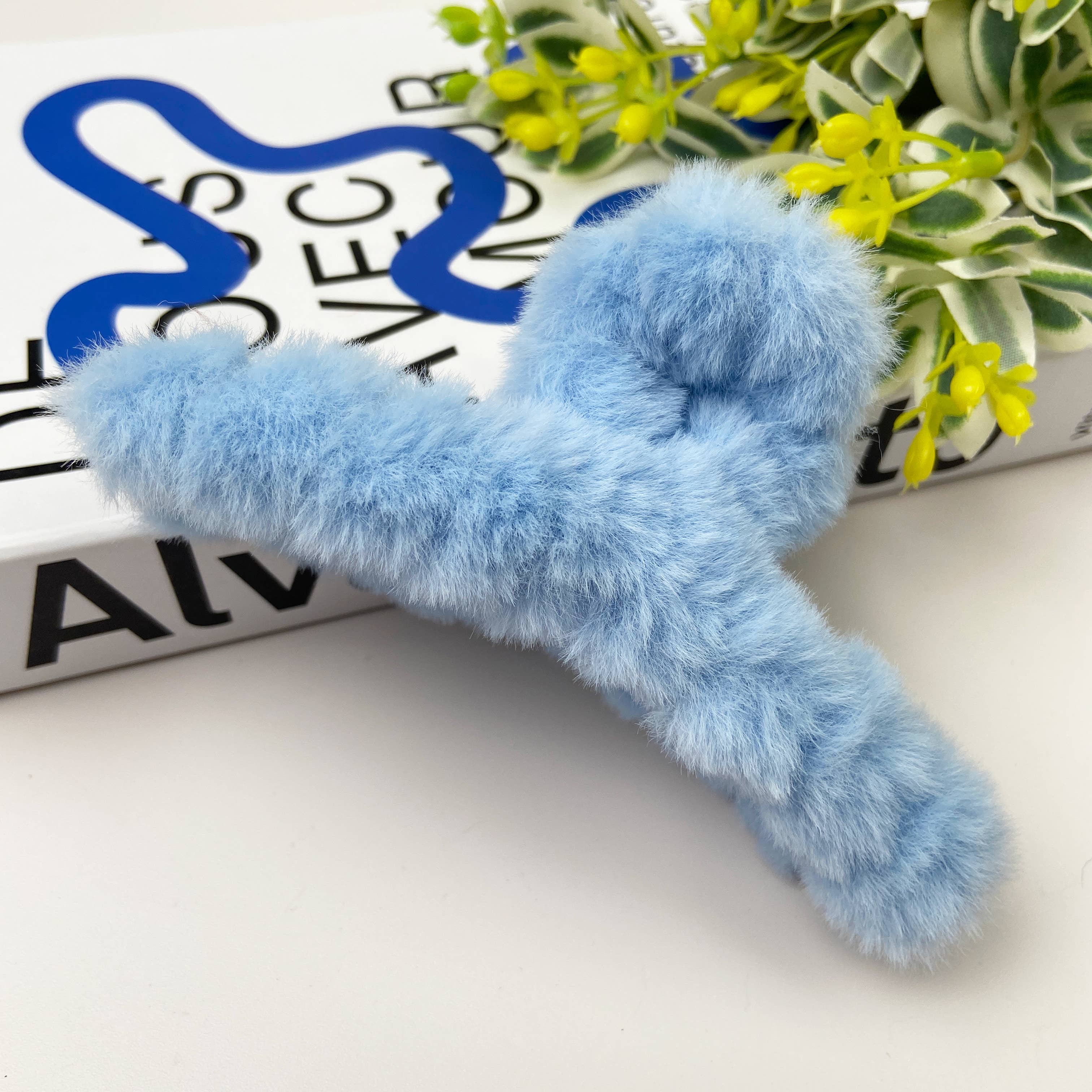 TheDivaSoap – Großhandel Haarclip – Damen – Einfarbige Haarspange aus Plüsch Herbst-Winter3