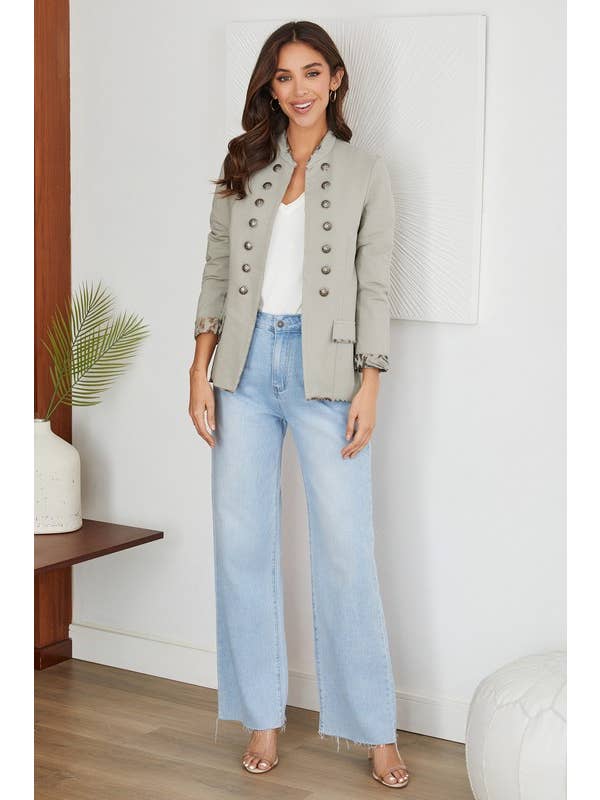 VENTI6 - Wholesale Blazer - Women's - SGT PEPPER BLAZER JACKET (516135-CHEETAH)