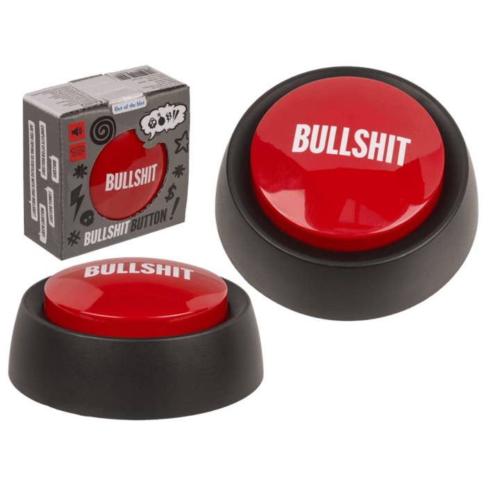 Bullshit Button, 9 cm, mit 6 sounds, for wholesale by Out of the blue KG