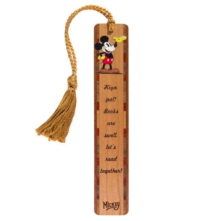 Marca páginas de madera con cita de libros de Mickey Mouse. para venta al por mayor de Mitercraft