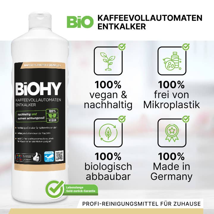 BiOHY – Großhandel Multi-Oberflächenreiniger – BiOHY Kaffeevollautomaten Entkalker, Kalkentferner, Entkalkungsmittel, Kalklöser2