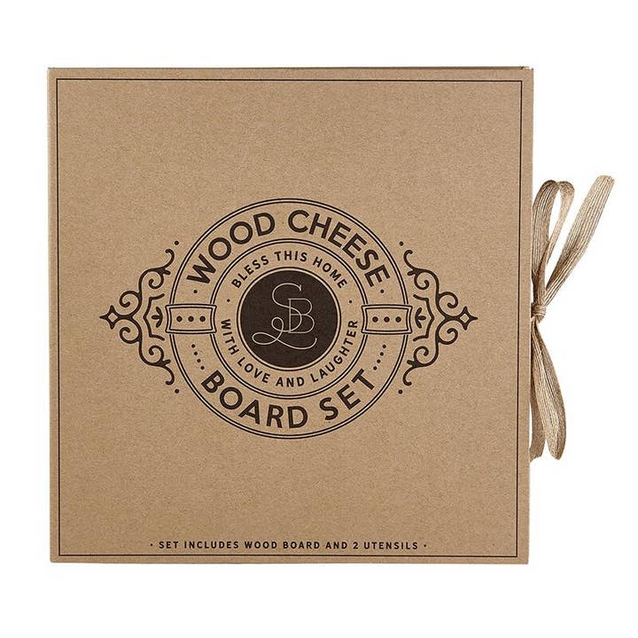 Faithworks by Creative Brands - Wholesale Cheese Board - Cardboard Wood Paddle Cheese Board Set - Bless this Home