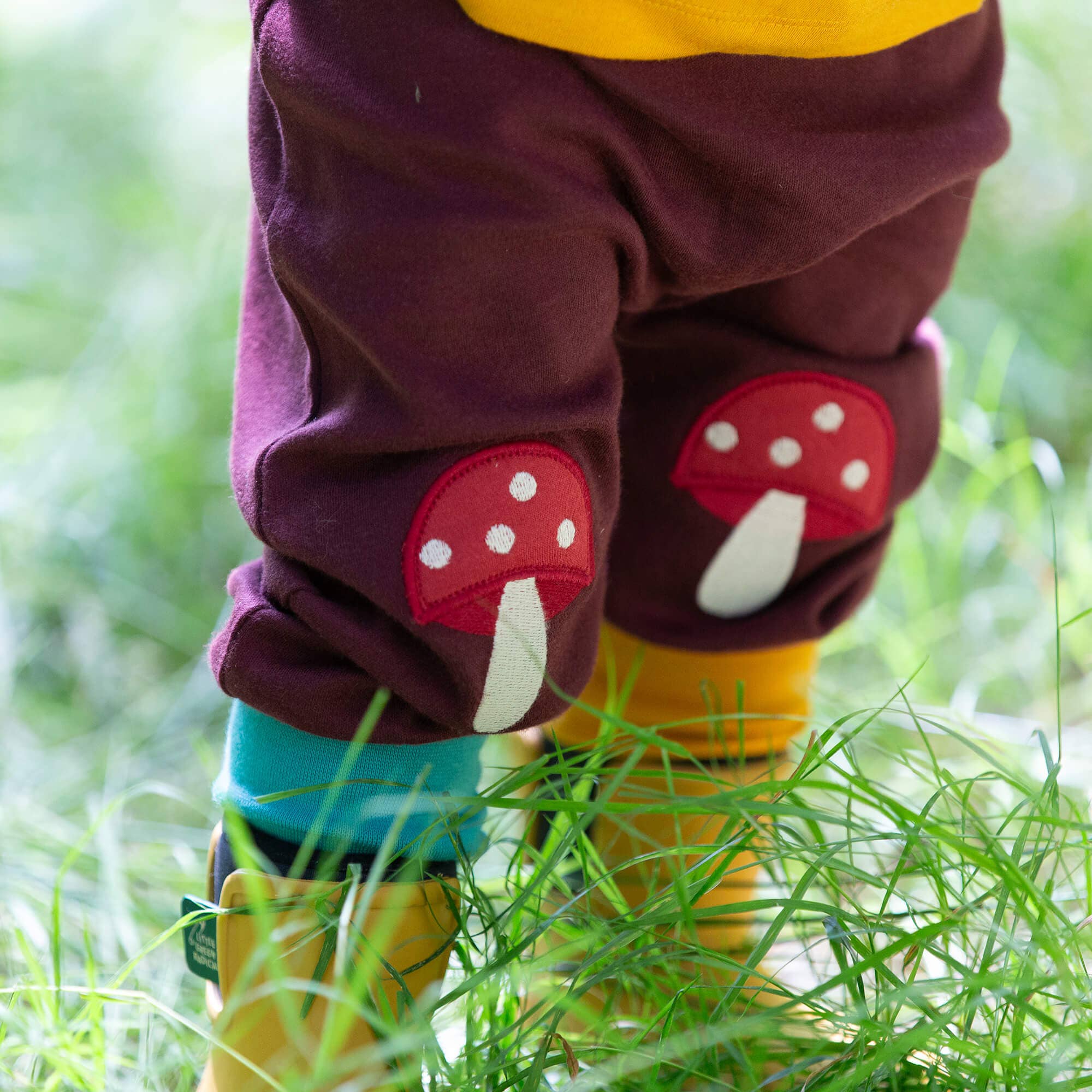 Brown Toadstool Knee Patch Joggers for wholesale on Faire4