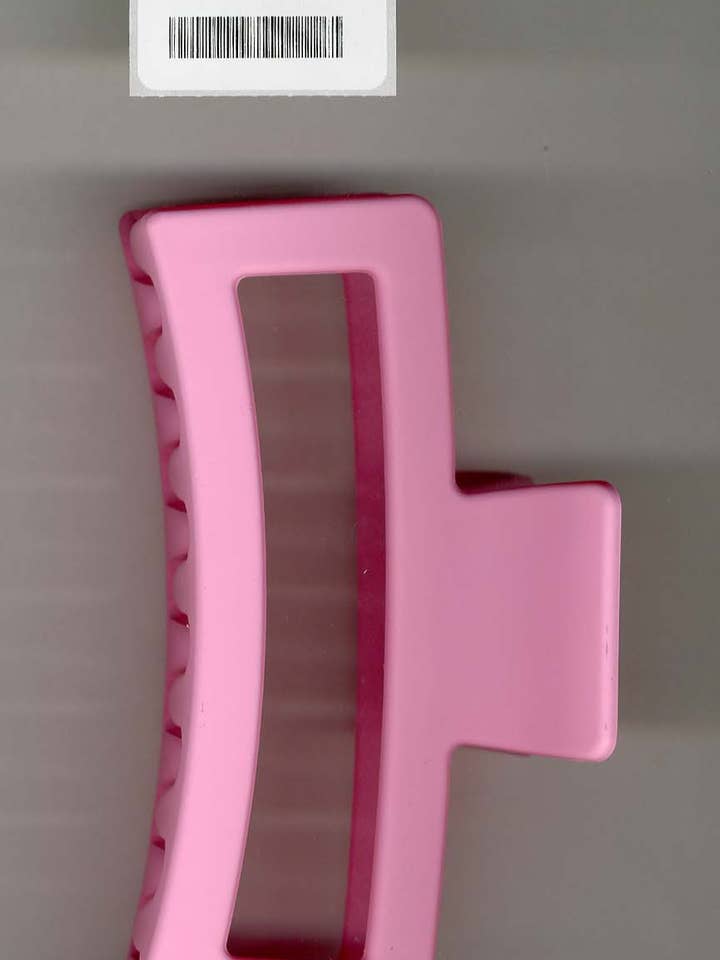 1pc Large Rectangle Matte Hair Claw for wholesale by Carole Inc.