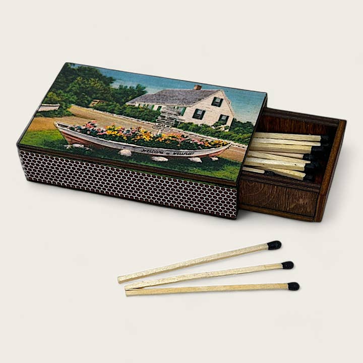 Ingeneius - Wholesale Match Holder - Wooden Keepsake Matchbox With Matches - Custom1