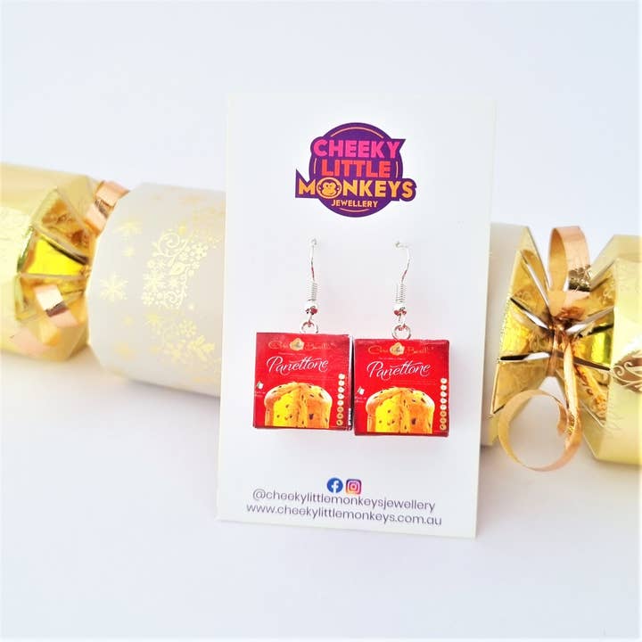 Panettone øreringe for engroshandel hos Cheeky Little Monkeys Jewellery