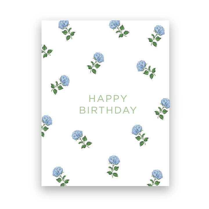 Hydrangea Happy Birthday Day Card for wholesale by Mads Studio & Co.