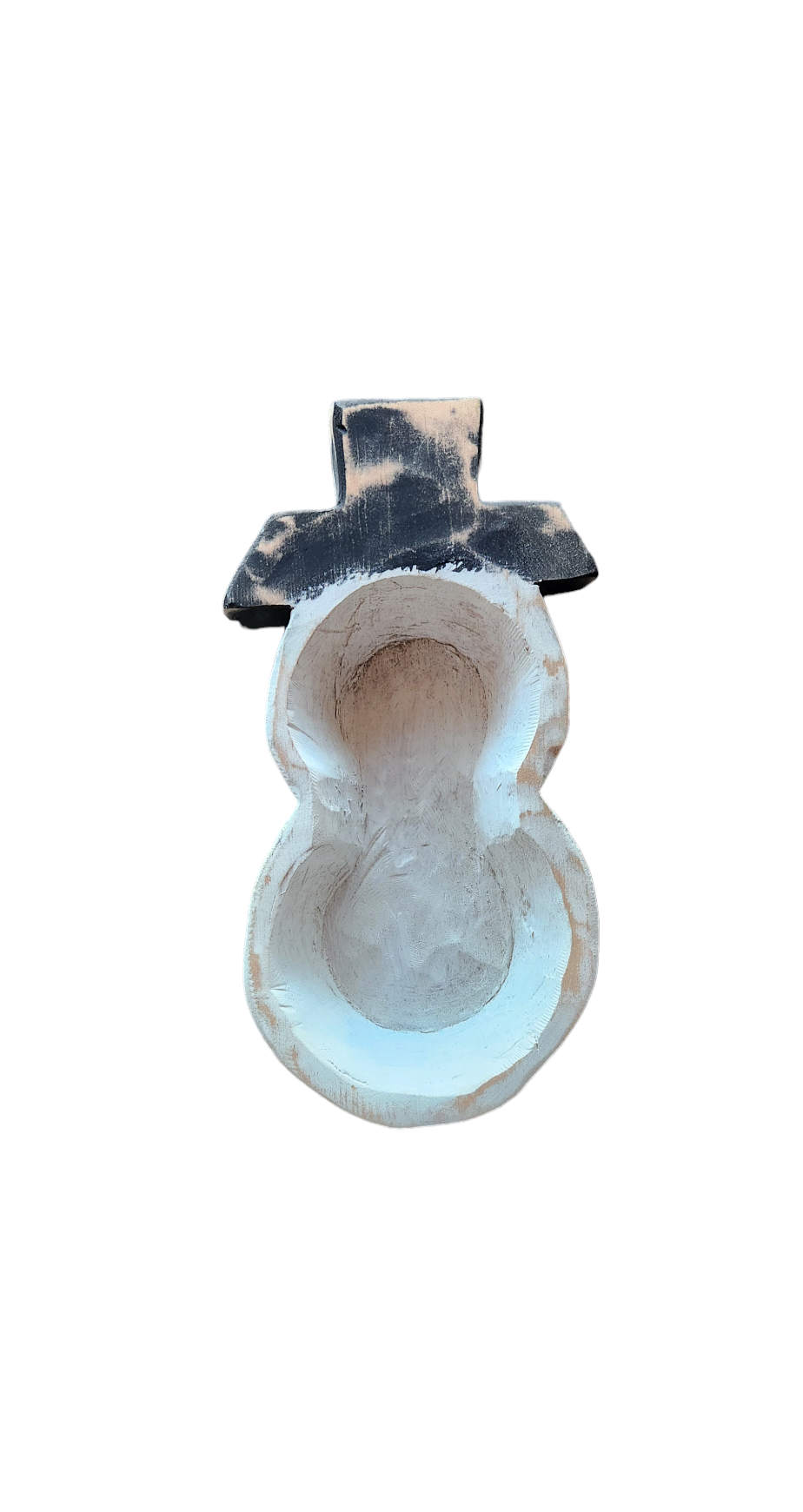 Luises Perez Imports LLC - Wholesale Decorative Plate/Dish/Bowl - White snowman with black hat1