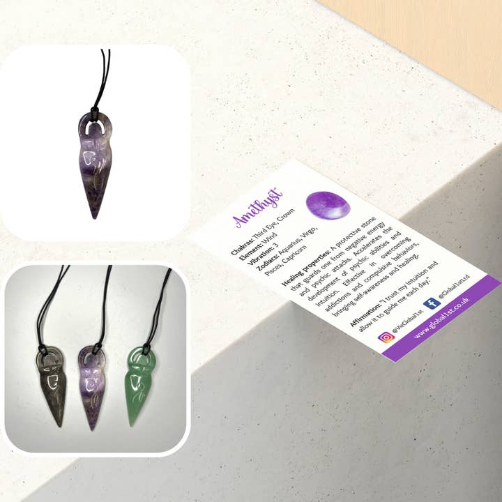 VIE - Wholesale Pendant/Charm Necklace - Mother Earth Goddess Pendant, 8x3cm