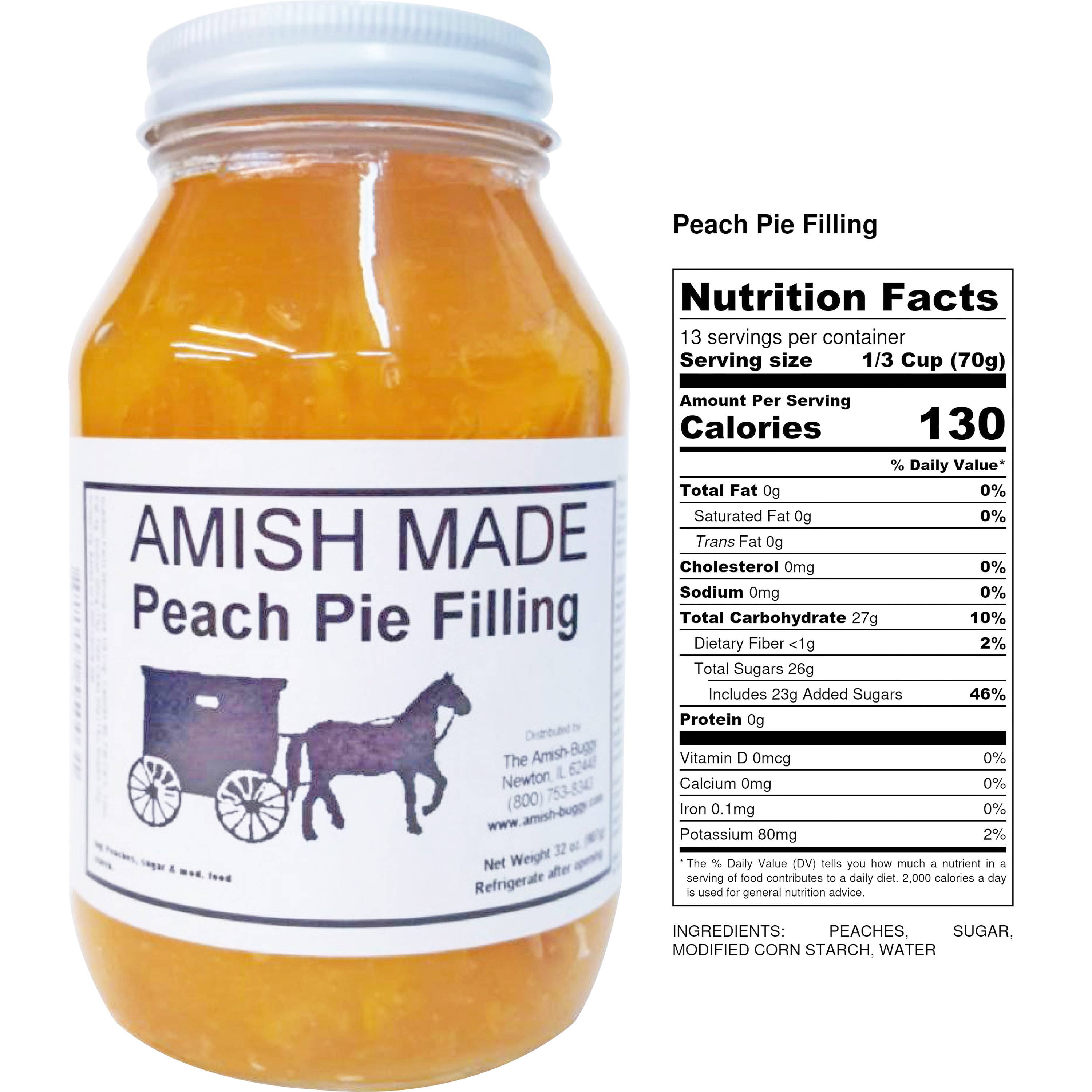 Arndt's Fudgery LLC - Wholesale Jam/Jelly - Amish Pie Filling - 32 Oz Jar18