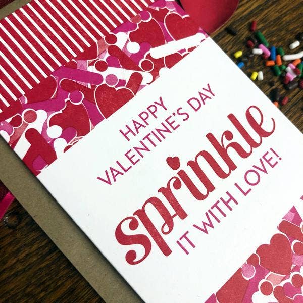 a. favorite design - Wholesale Valentine's Day Card - valentine sprinkle letterpress card2