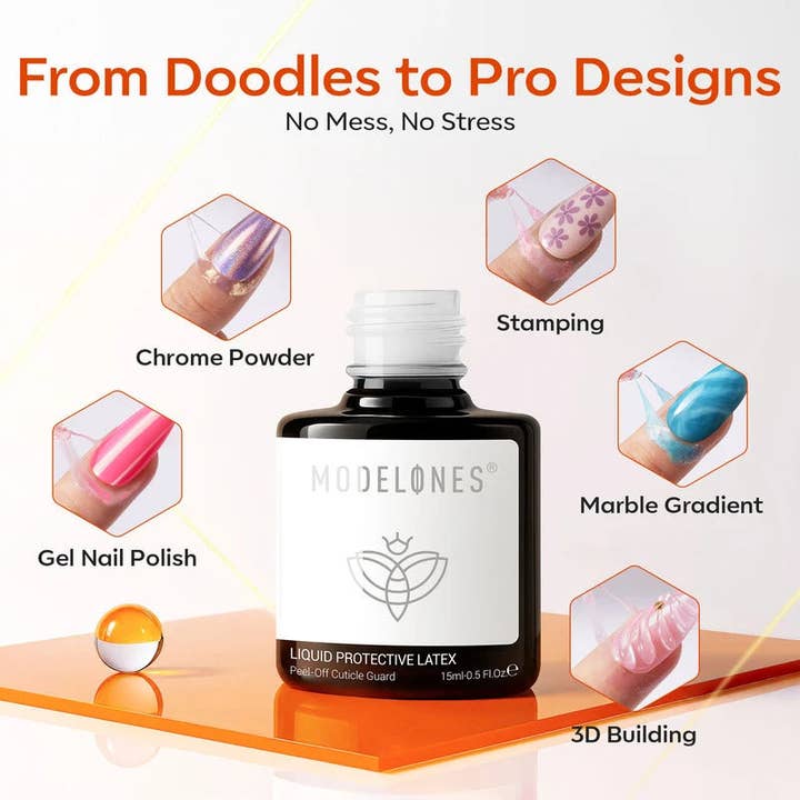 Modelones – wholesale Nail polish – Liquid Protective Latex 15ml2