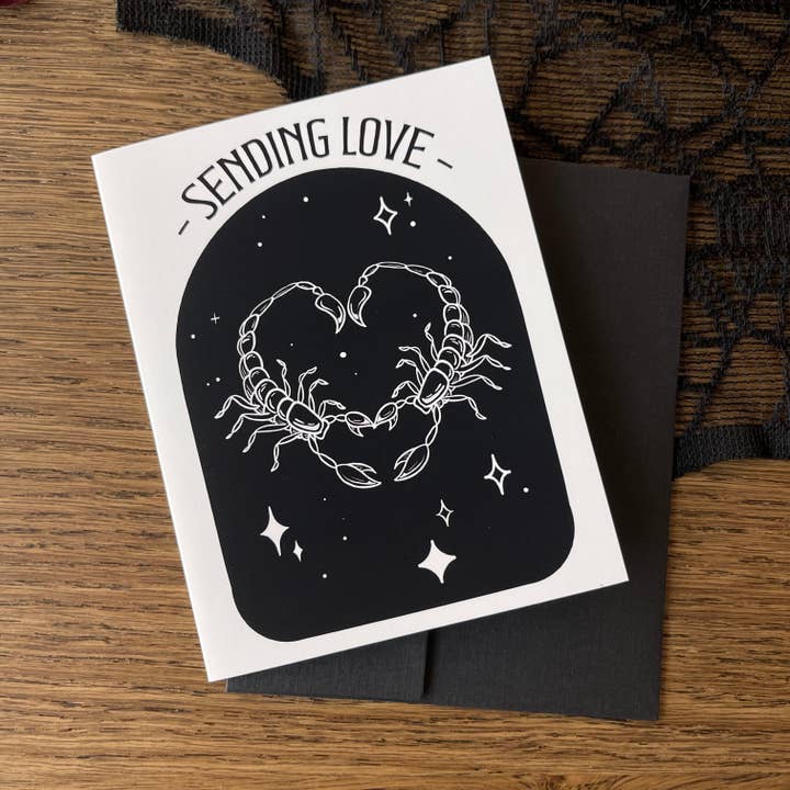 Carte de vœux Scorpio Love | Carte Zodiac pour la vente par Art By Shennifr