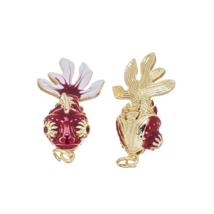 Jewel Pledge - Vendita all'ingrosso Ciondolo/pendente - Ciondolo Pesce Rosso, Ciondolo Vita Marina, Ciondolo Pesce Esotico CPG23769