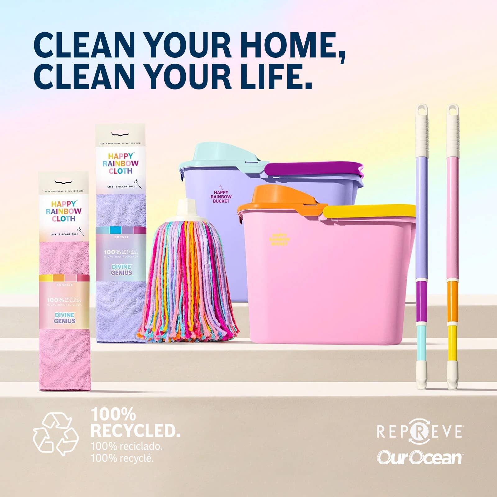 Divine Genius - Wholesale Mop - Recycled Mop Bucket 14L With Wringer And Wheels.7