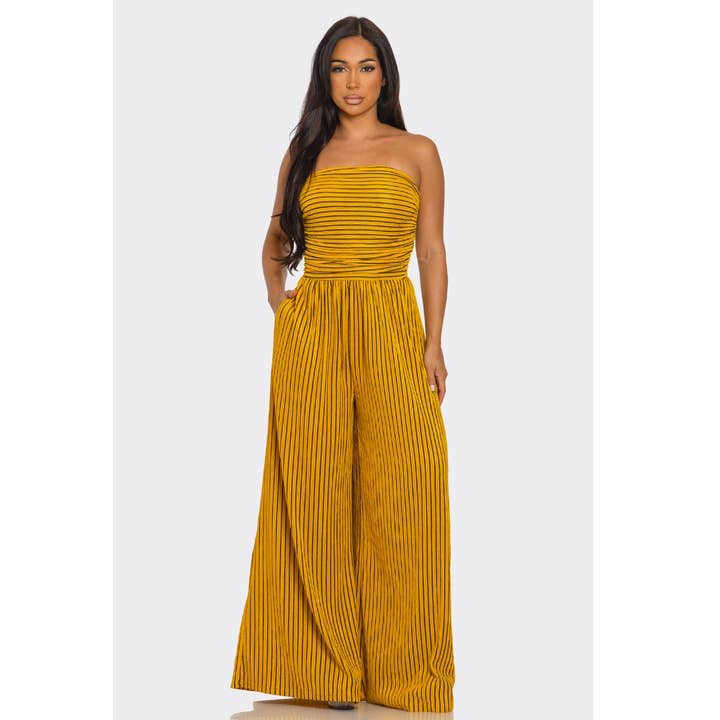 Striped Jumpsuit Tube Top  and other Purchase Wholesale tube top jumpsuit. Free Returns & Net 60 Terms on Faire trending on Faire.