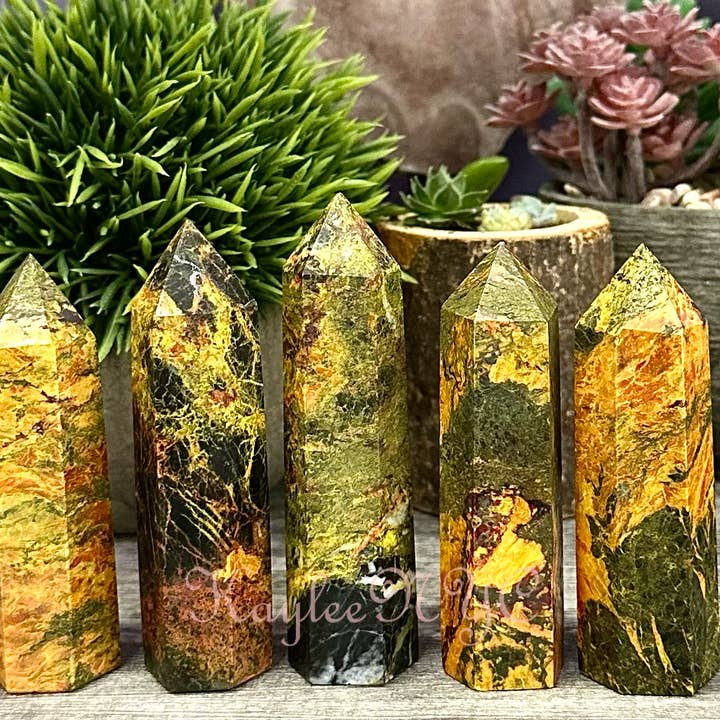 Wholesale Lot 1 lb Natural Realgar Tower Obelisk for wholesale by KayleeNYC