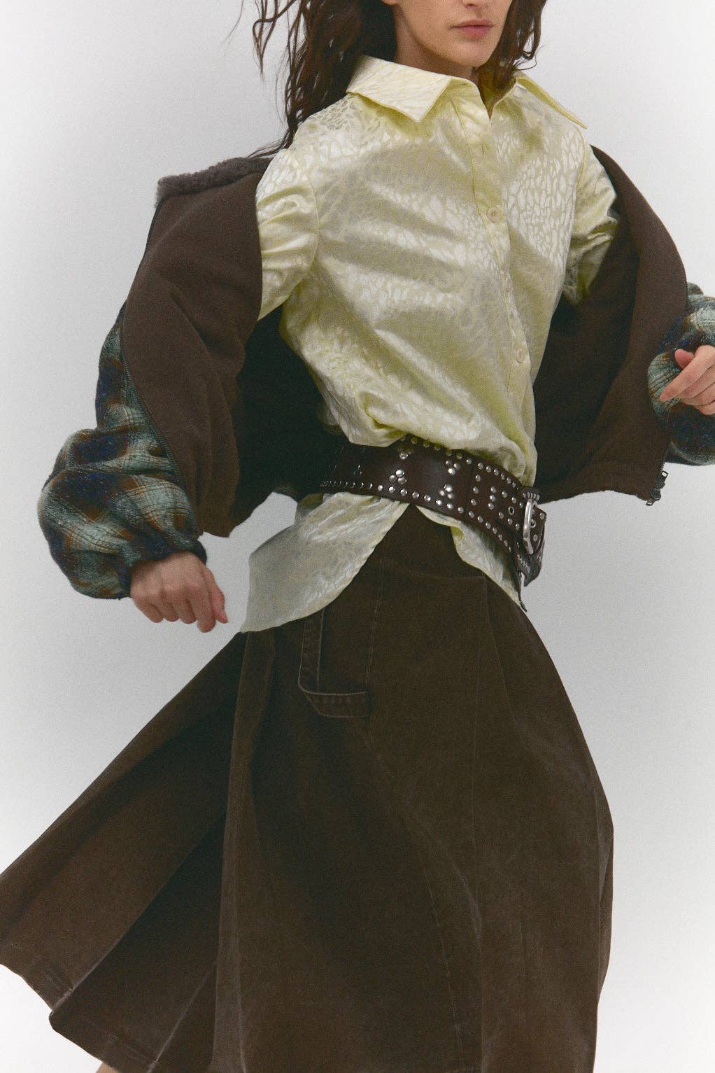 SUNDAY LIFE - Wholesale Jacket - Women's - Marceau – Short jacket in Japanese wool with contrasting collar5