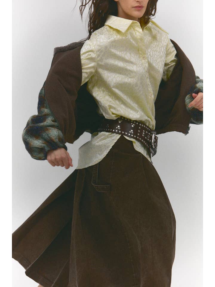 SUNDAY LIFE - Wholesale Jacket - Women's - Marceau – Short jacket in Japanese wool with contrasting collar5