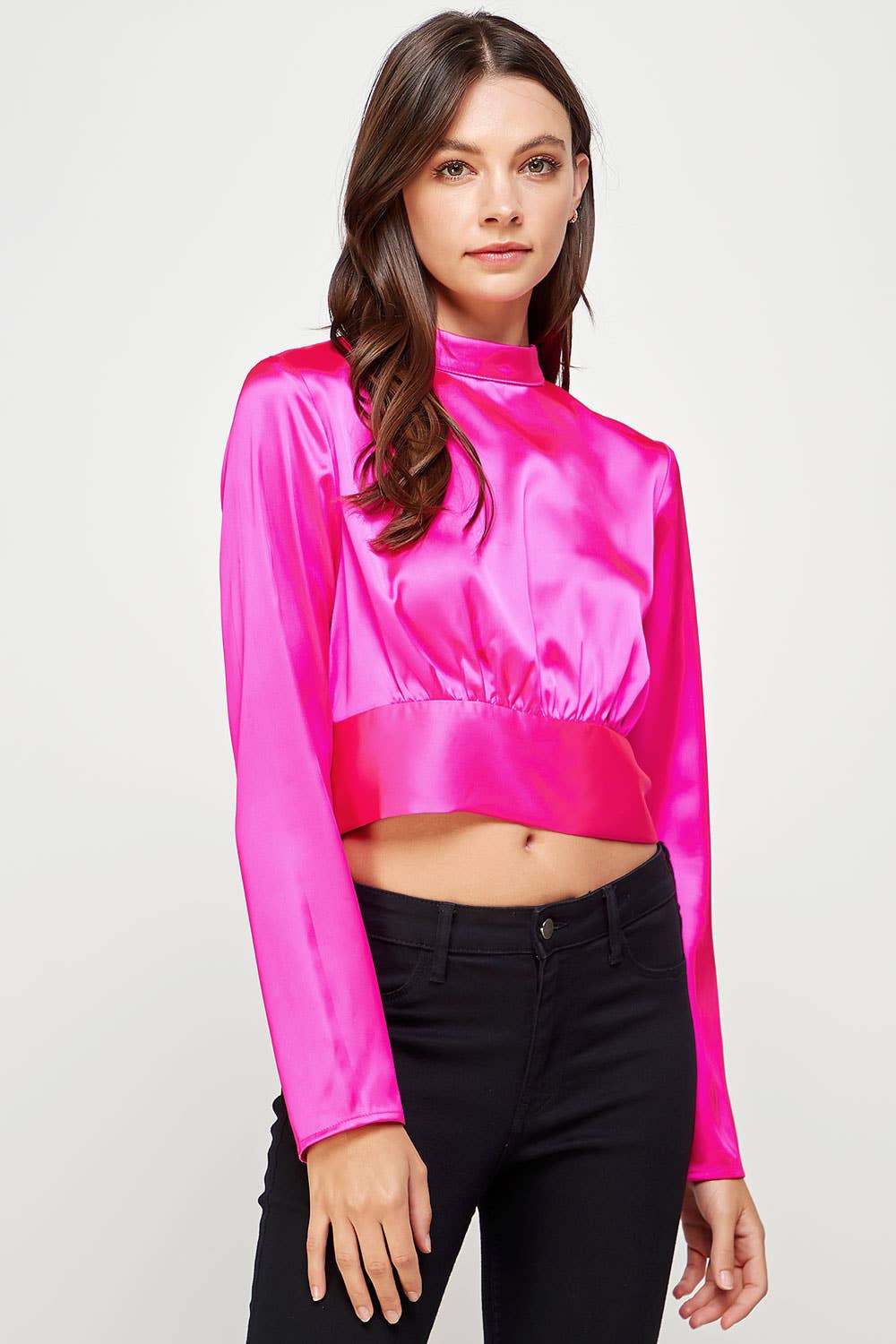Strut & Bolt – wholesale Blouse – Women’s – Back Bow Tie Satin Blouse23