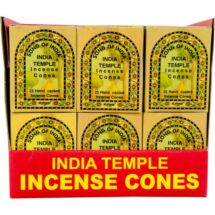 Kheops International - Wholesale Wierook - India Temple Wierook Display - Kegels (verpakking van 36)