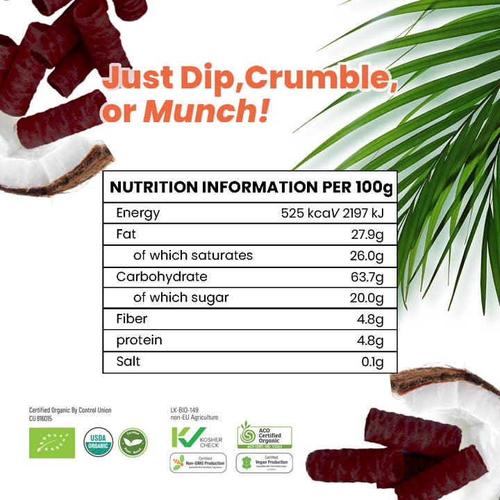 OORG – Großhandel Cracker – OORG Bio-Kokosnussrollen - (Schokolade) 100g x 62