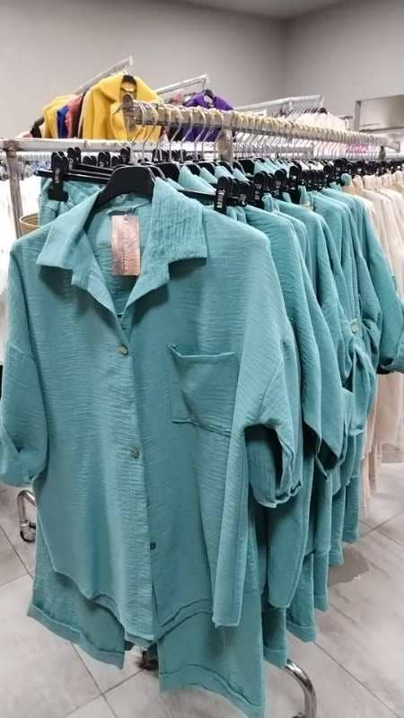 Superbia – Conjunto de top e calça (roupa NÃO Casual) - Mulher por atacado – Conjunto casual italiano tamanho único com camisa de botões completos e calça14