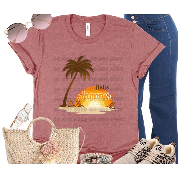 5745 - Hello Summer *DTF Transfer for wholesale by It's Transfer Time