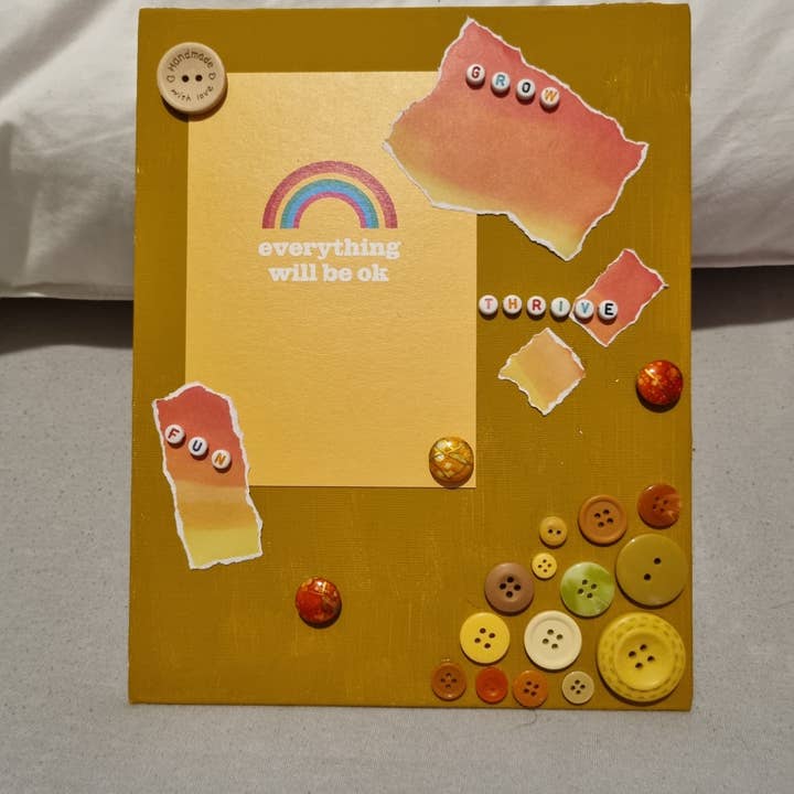 Everything Will Be Ok Canvas Collage Board for wholesale by Nathan-michael Crafts