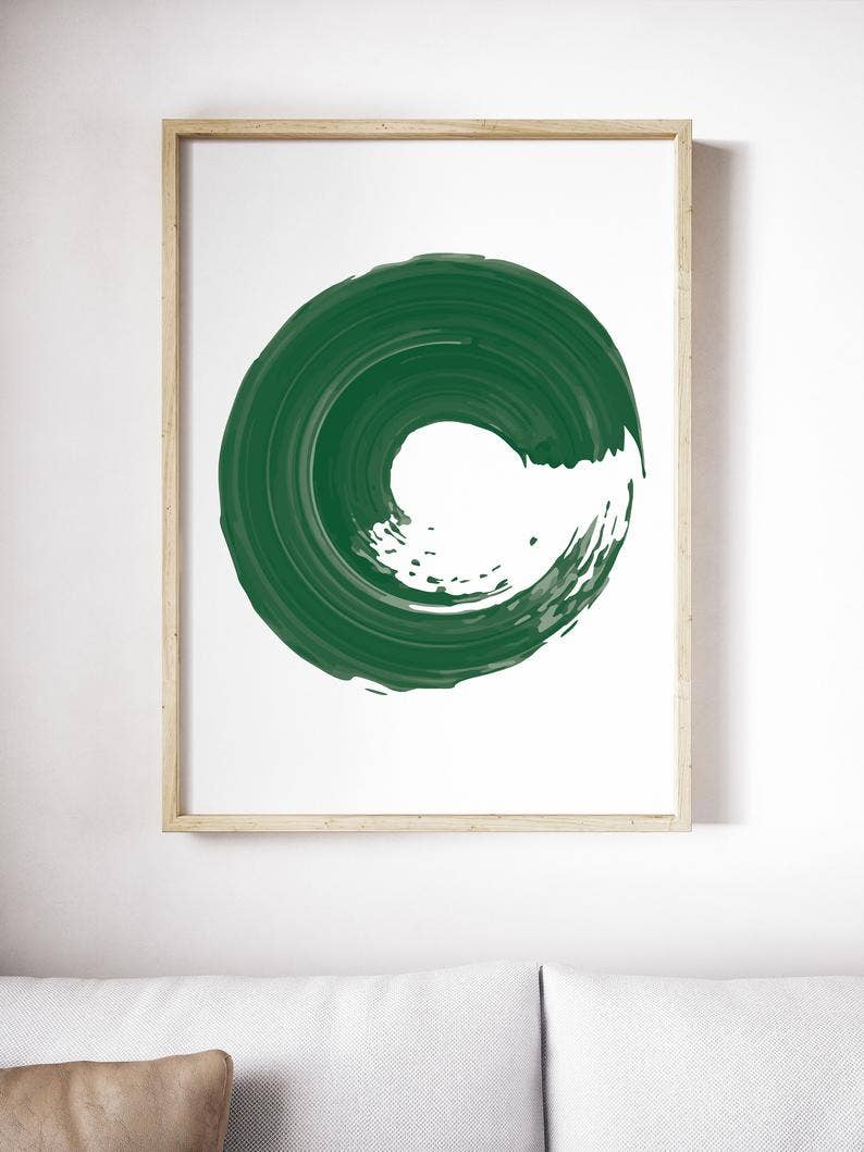 Sara Cristina Design - Wholesale Art Print - Dark Green Wave4